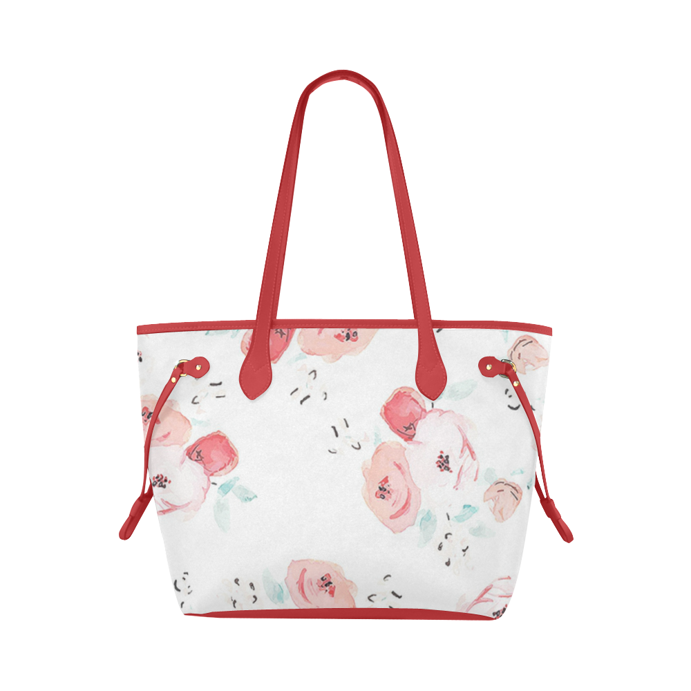 floral pattern Clover Canvas Tote Bag (Model 1661)