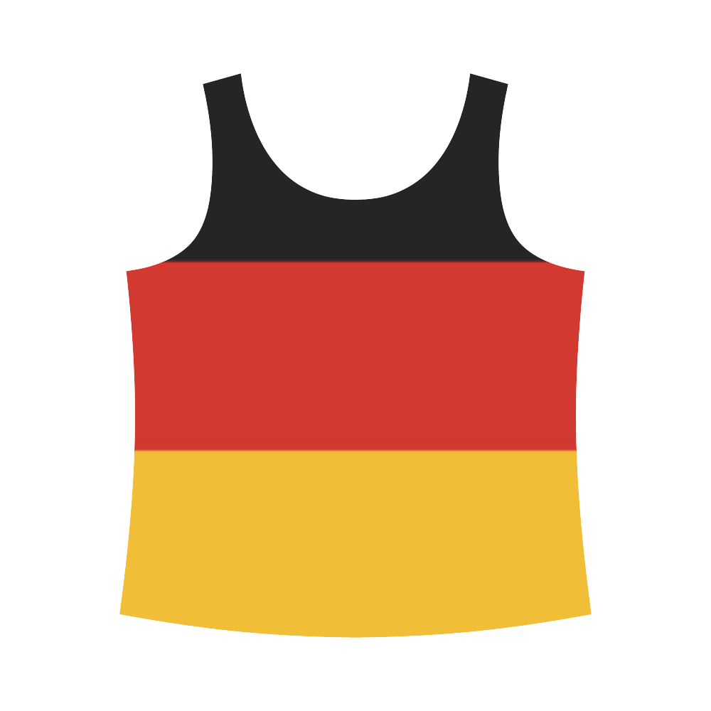 German Flag Colored Stripes All Over Print Tank Top for Women (Model T43)
