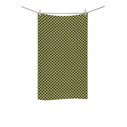 Golden Lime and Black Polka Dots Custom Towel 16"x28"