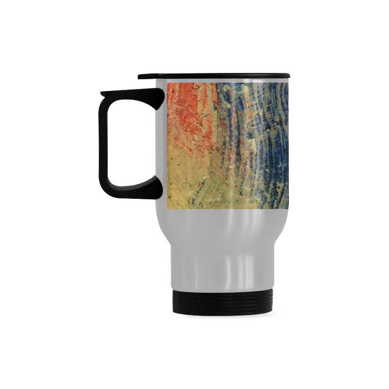 3 colors paint Travel Mug (Silver) (14 Oz)