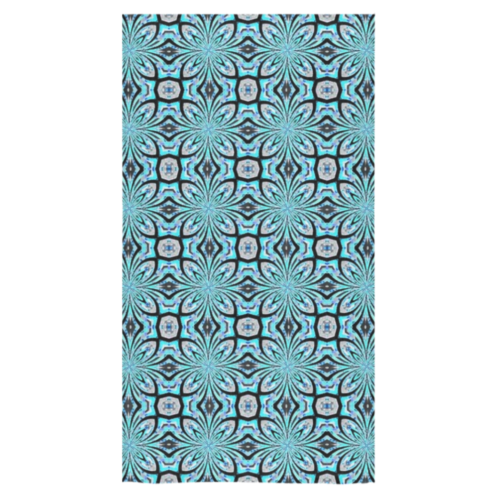 Turquoise Abstract Bath Towel 30"x56"