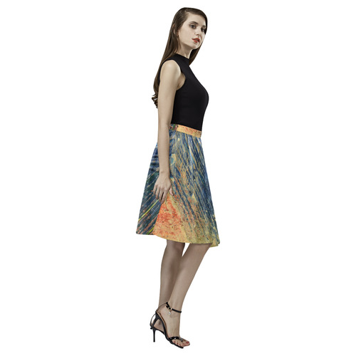 3 colors paint Melete Pleated Midi Skirt (Model D15)