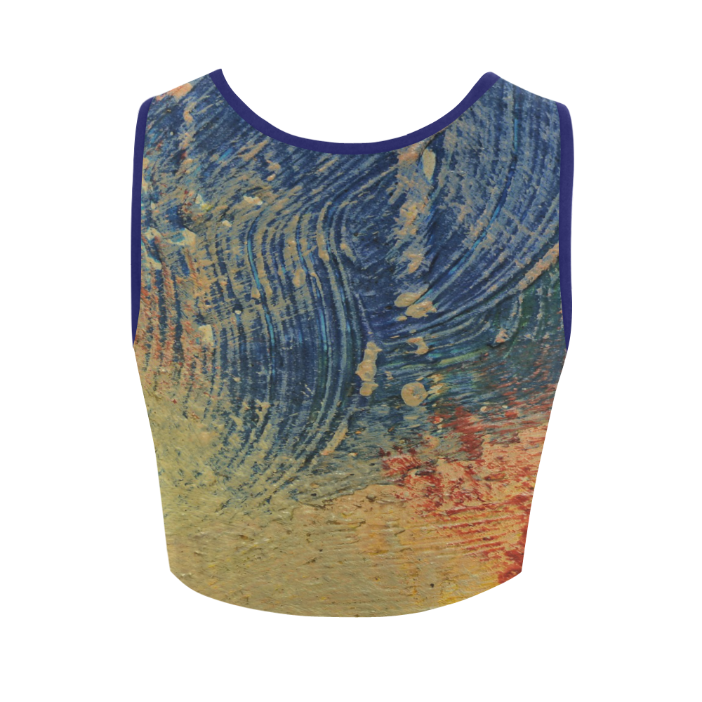 3 colors paint Women's Crop Top (Model T42)