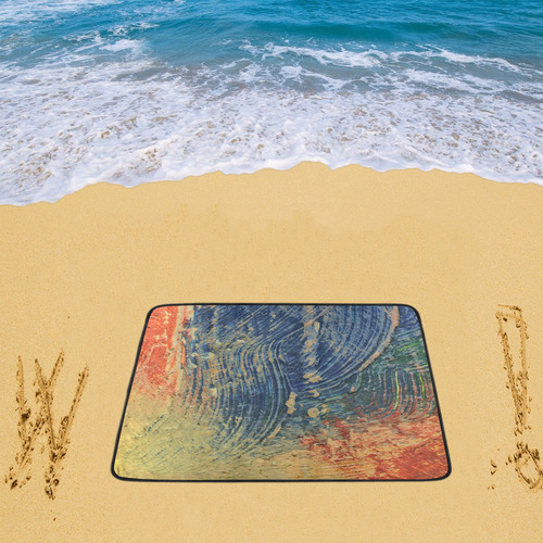 3 colors paint Beach Mat 78"x 60"