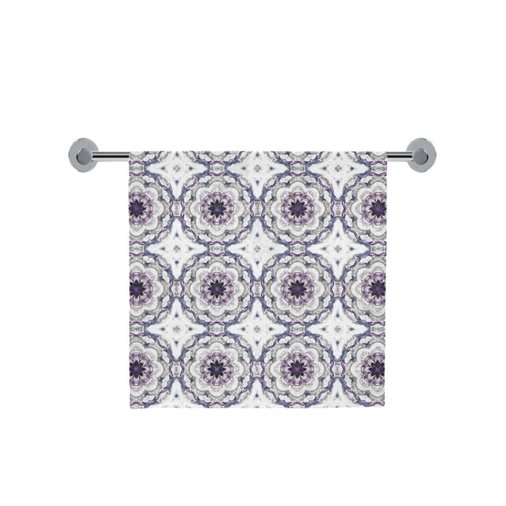 Purple Geometric Bath Towel 30"x56"
