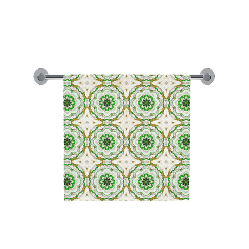 Green Amber Geometric Bath Towel 30"x56"