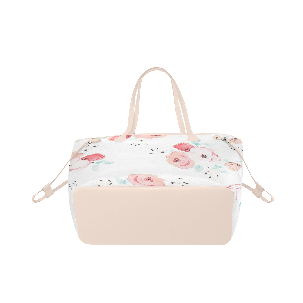 floral pattern Clover Canvas Tote Bag (Model 1661)