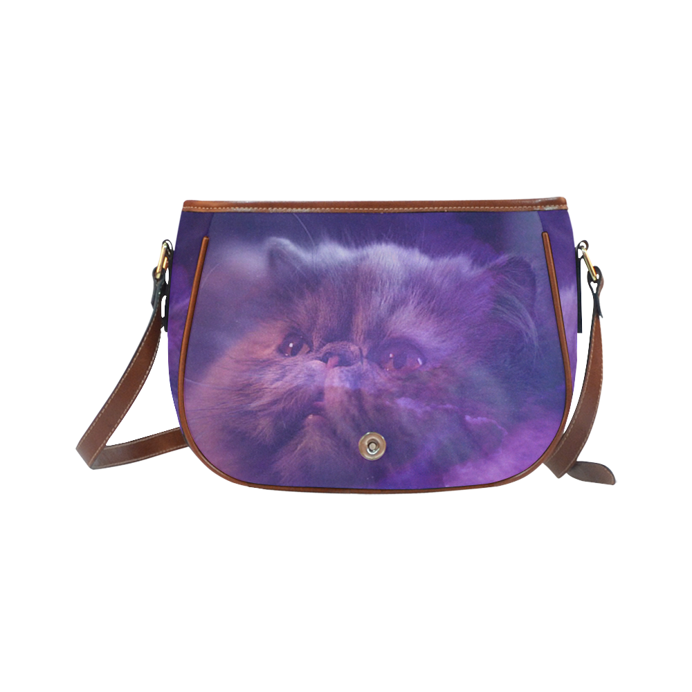 Purple Cat Saddle Bag/Large (Model 1649)