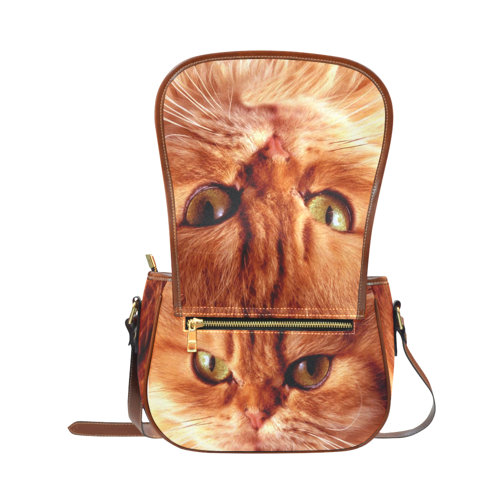 Orange Cat Saddle Bag/Large (Model 1649)