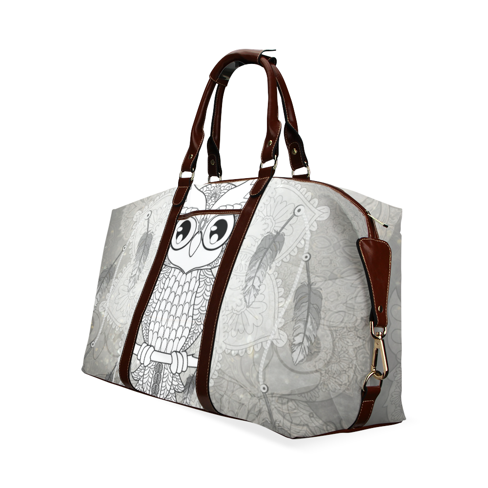 Cute owl, mandala design Classic Travel Bag (Model 1643) Remake