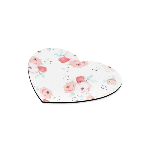 floral pattern Heart-shaped Mousepad
