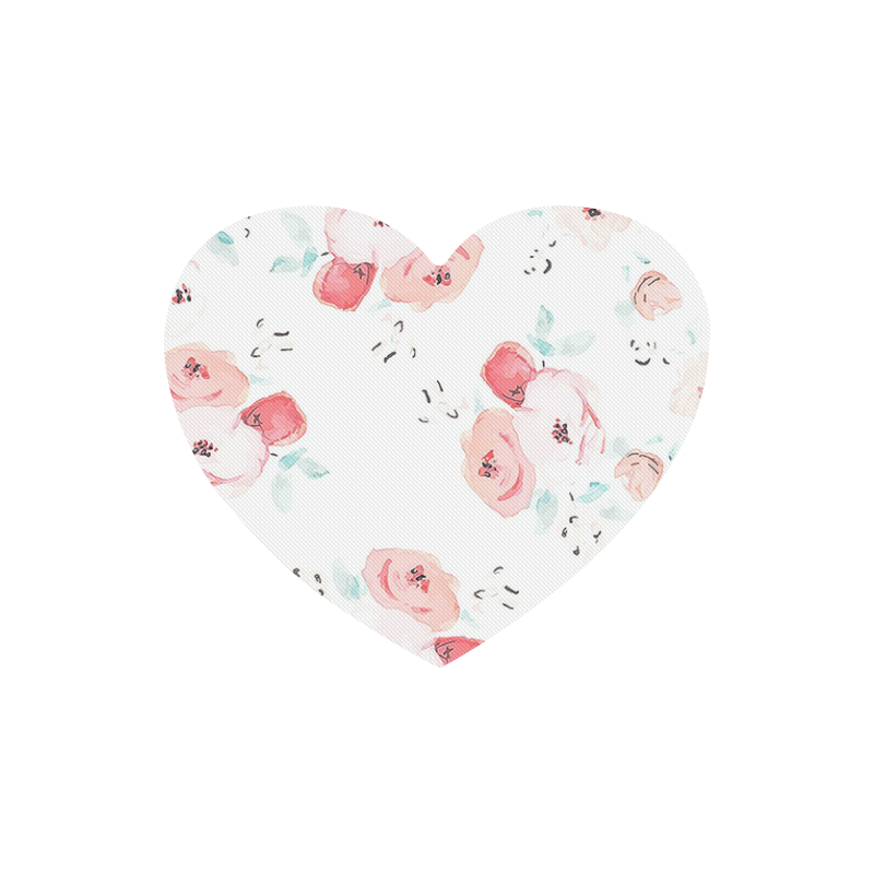 floral pattern Heart-shaped Mousepad