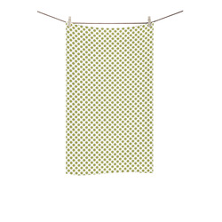 Golden Lime Polka Dots Custom Towel 16"x28"