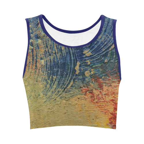 3 colors paint Women's Crop Top (Model T42)