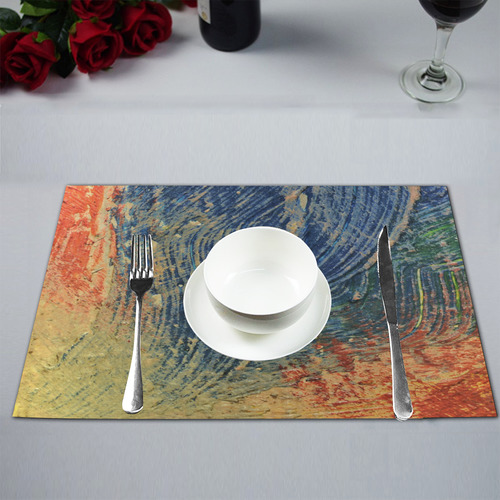 3 colors paint Placemat 12’’ x 18’’ (Set of 4)