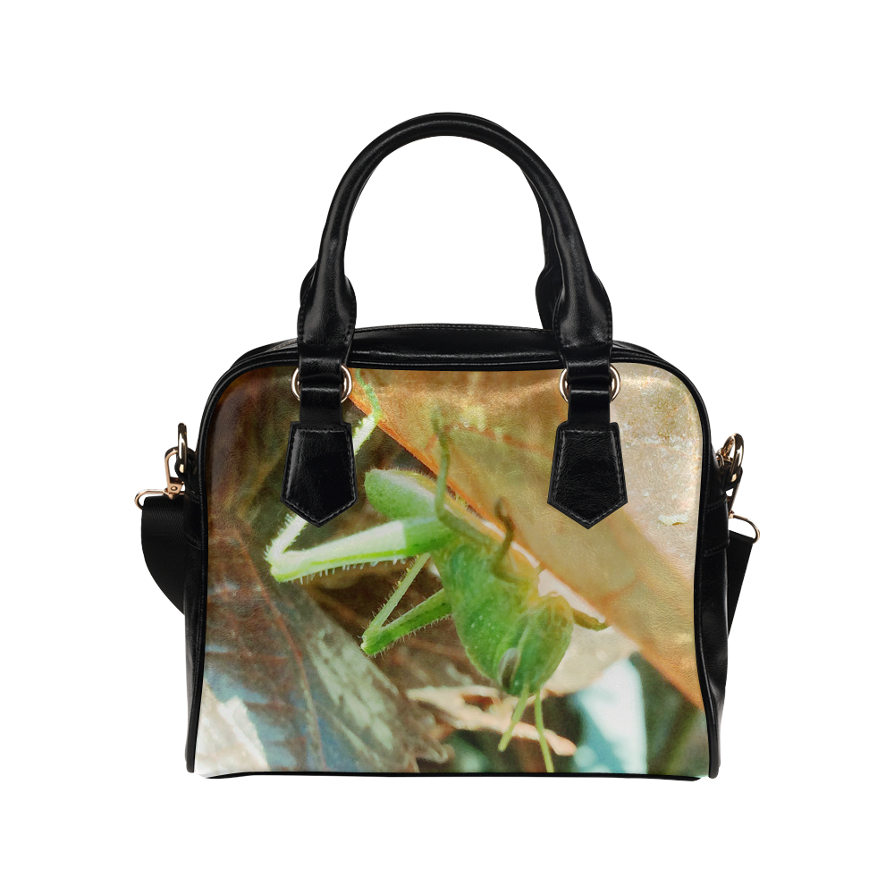 Baby Praying Mantis Nature Insects Shoulder Handbag (Model 1634)