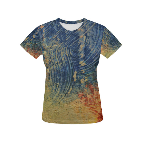 3 colors paint All Over Print T-Shirt for Women (USA Size) (Model T40)