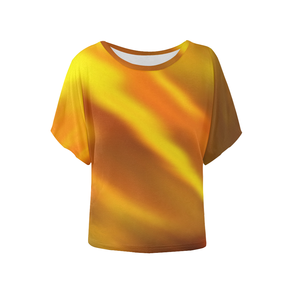 solar flare pattern Women's Batwing-Sleeved Blouse T shirt (Model T44)