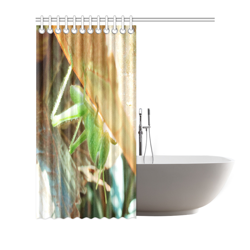 Baby Praying Mantis Nature Insects Shower Curtain 72"x72"