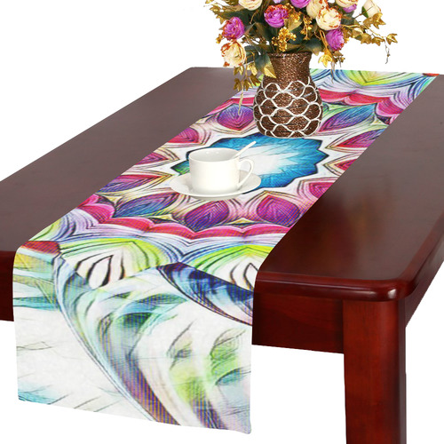 Sunshine Feeling Mandala Table Runner 16x72 inch