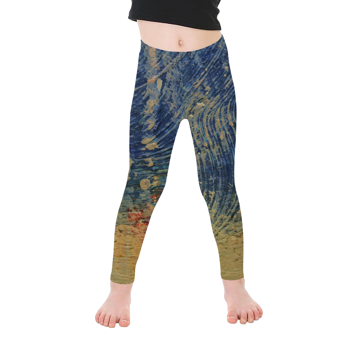 3 colors paint Kid's Ankle Length Leggings (Model L06)