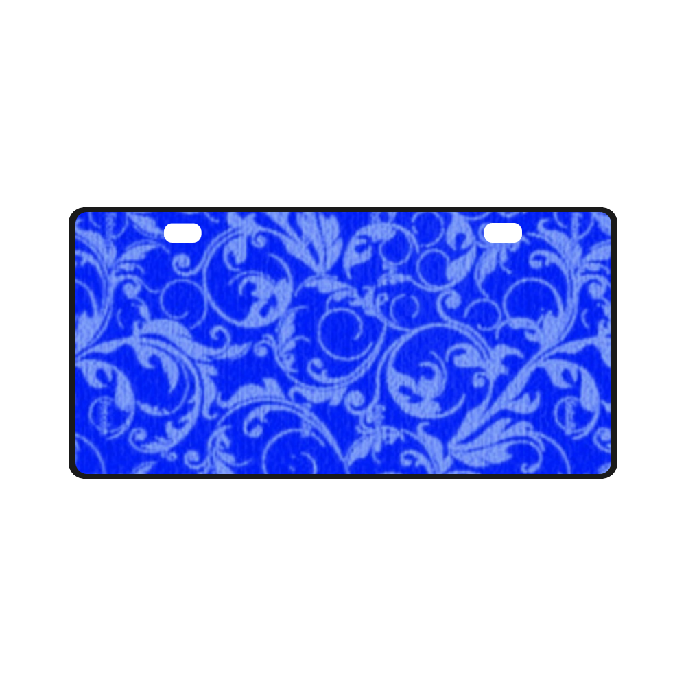 Sapphire Blue Swirls License Plate
