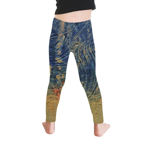 3 colors paint Kid's Ankle Length Leggings (Model L06)