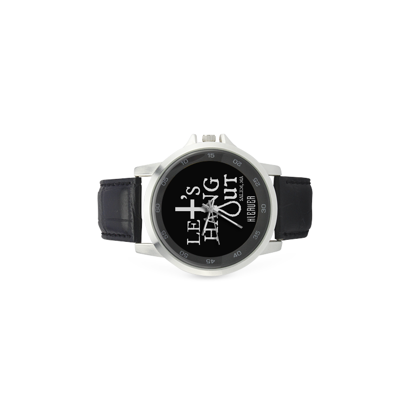 LHO Watch Unisex Stainless Steel Leather Strap Watch(Model 202)
