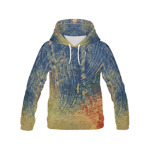 3 colors paint All Over Print Hoodie for Women (USA Size) (Model H13)