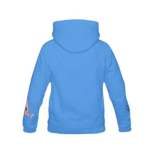 Monday Blue All Over Print Hoodie for Men (USA Size) (Model H13)