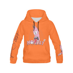 Monday Orange All Over Print Hoodie for Men (USA Size) (Model H13)