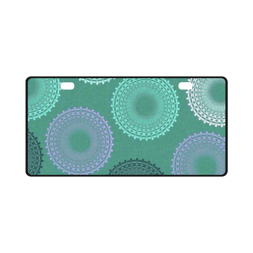 Teal Sea Foam Lace Doily License Plate