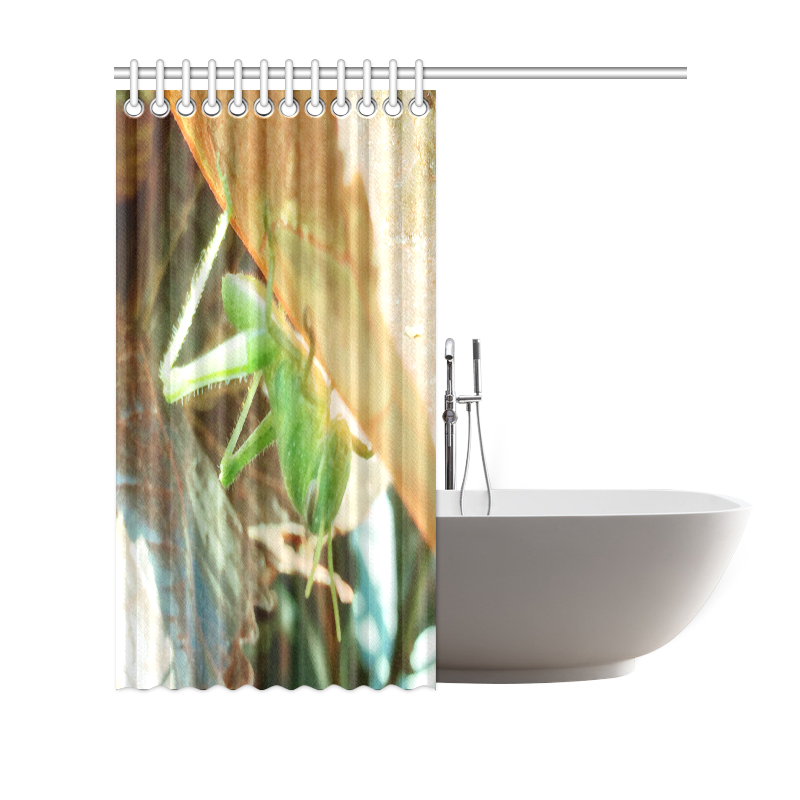 Baby Praying Mantis Nature Insects Shower Curtain 69"x70"