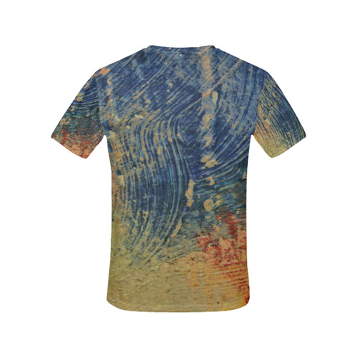 3 colors paint All Over Print T-Shirt for Women (USA Size) (Model T40)