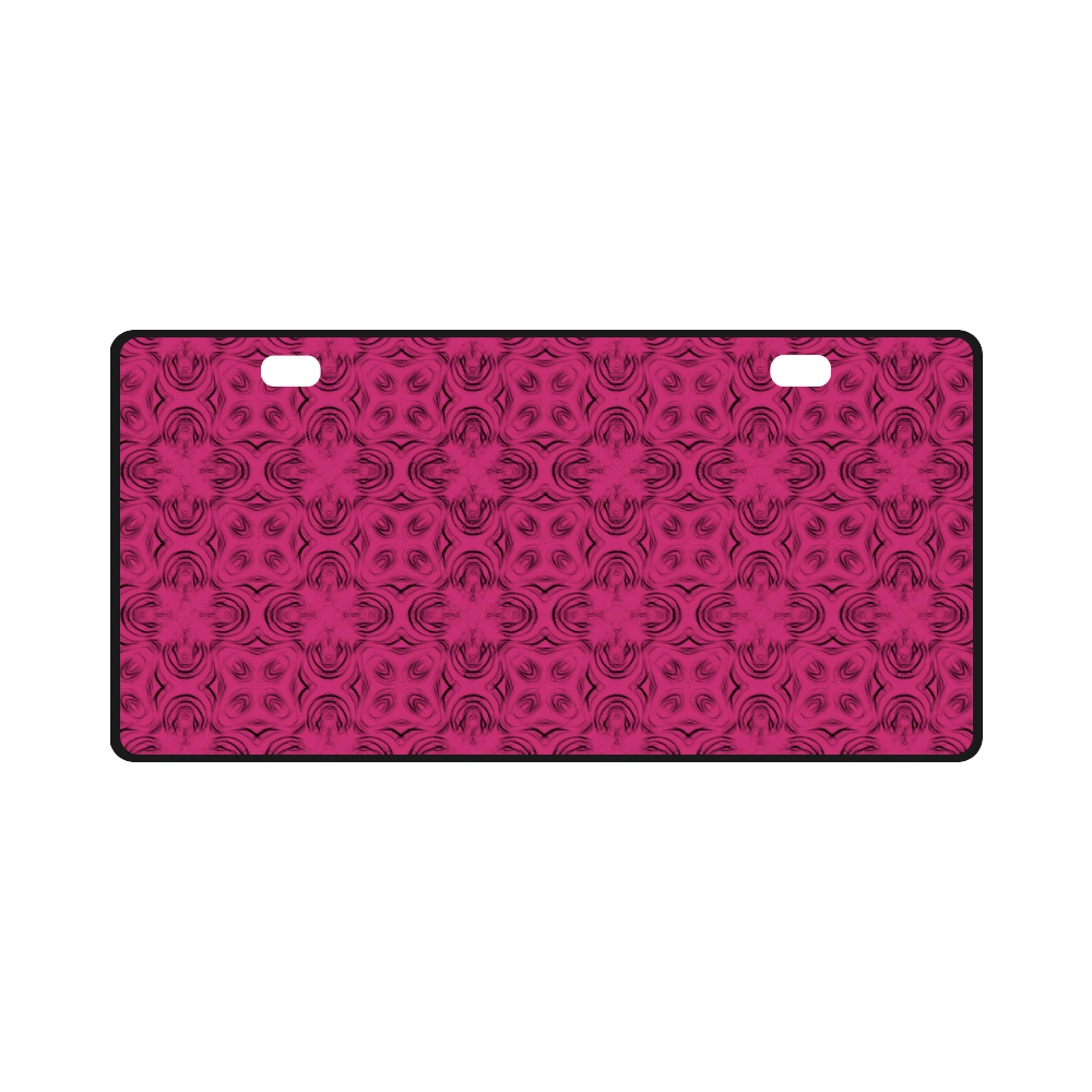 Pink Yarrow Shadows License Plate