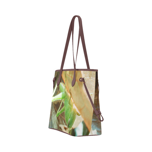 Baby Praying Mantis Nature Insects Clover Canvas Tote Bag (Model 1661)