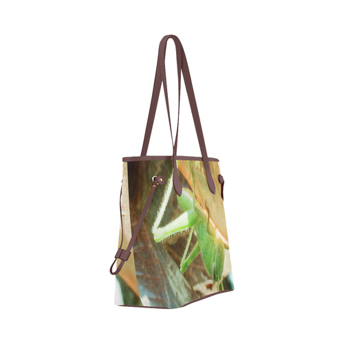 Baby Praying Mantis Nature Insects Clover Canvas Tote Bag (Model 1661)