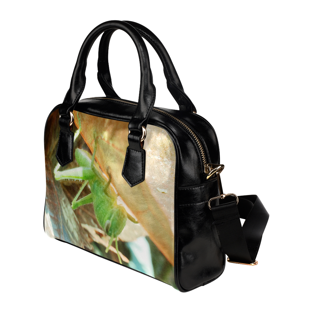 Baby Praying Mantis Nature Insects Shoulder Handbag (Model 1634)