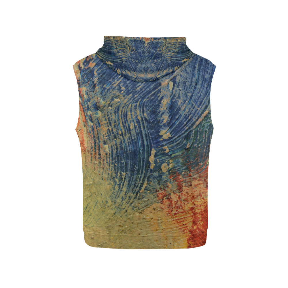 3 colors paint All Over Print Sleeveless Hoodie for Men (Model H15)