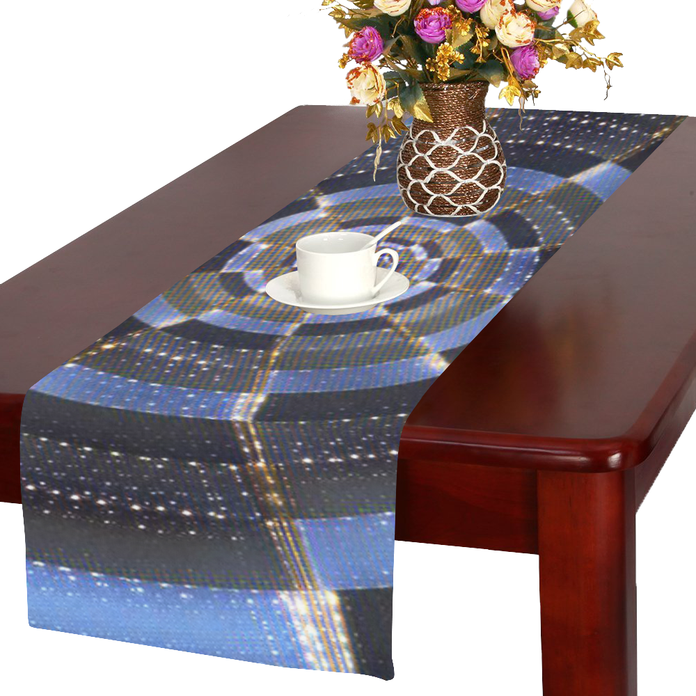 Midnight Crazy Dart Table Runner 16x72 inch