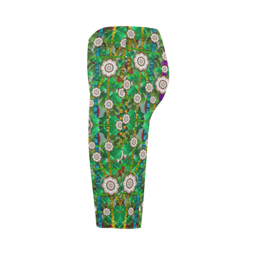 pearl flowers in the glowing forest Hestia Cropped Leggings (Model L03)