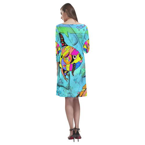 Lovely Fish by Nico Bielow Rhea Loose Round Neck Dress(Model D22)