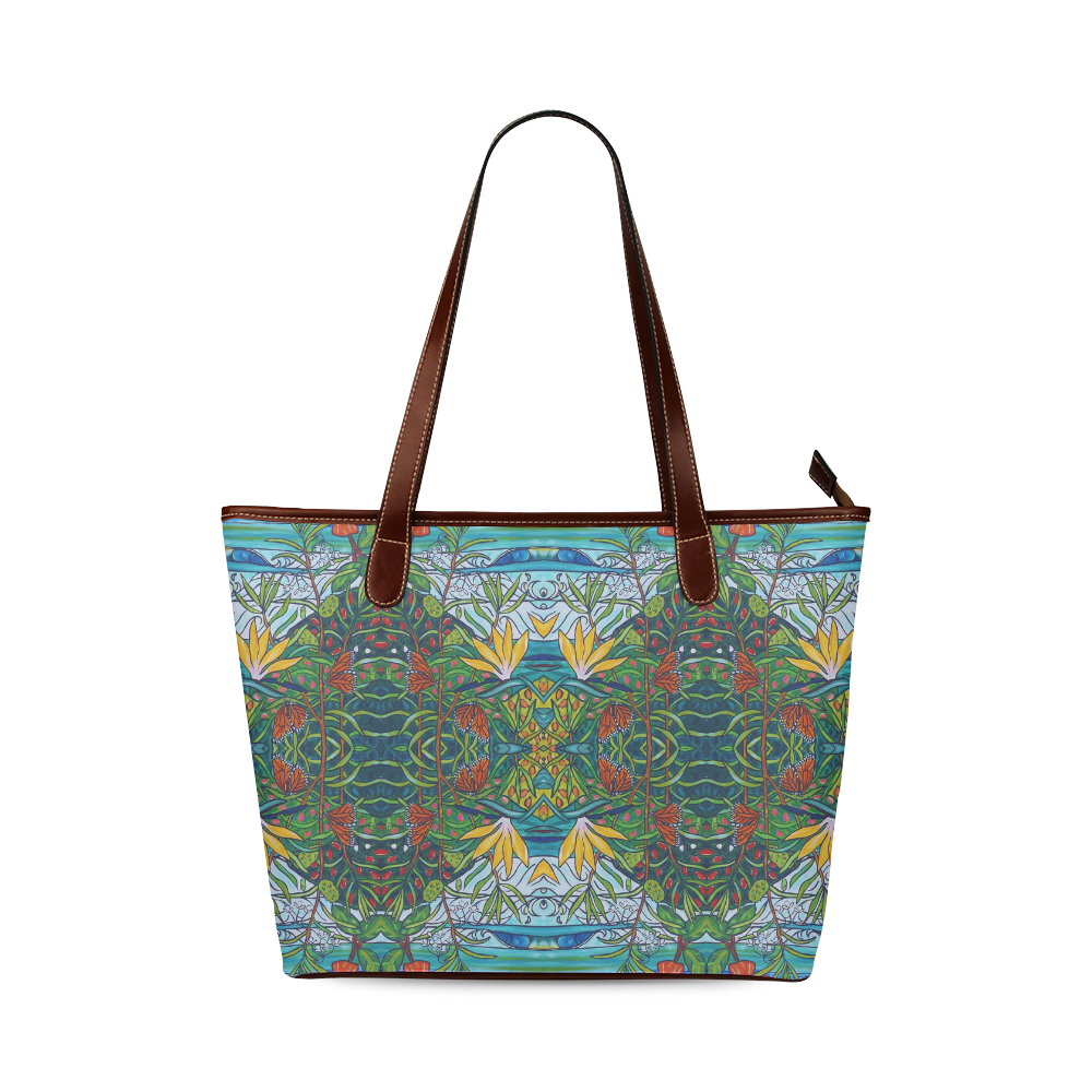 Monarch Garden Shoulder Tote Bag (Model 1646)