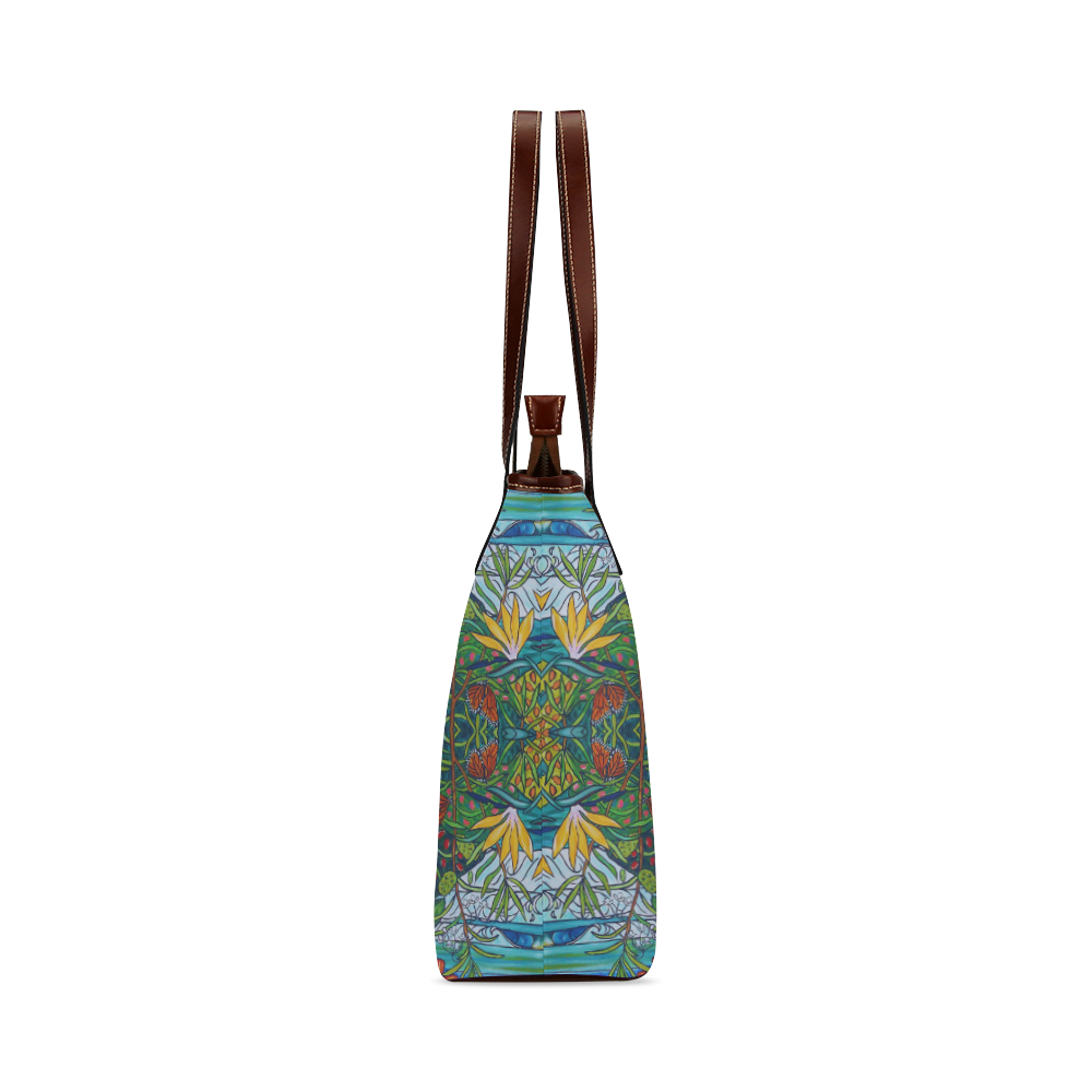 Monarch Garden Shoulder Tote Bag (Model 1646)