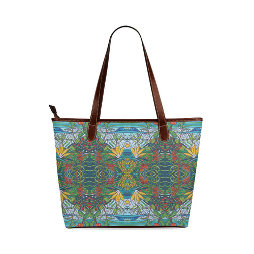 Monarch Garden Shoulder Tote Bag (Model 1646)