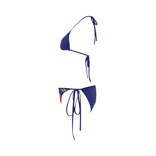 Orange/Blue Prnted Bikini Custom Bikini Swimsuit