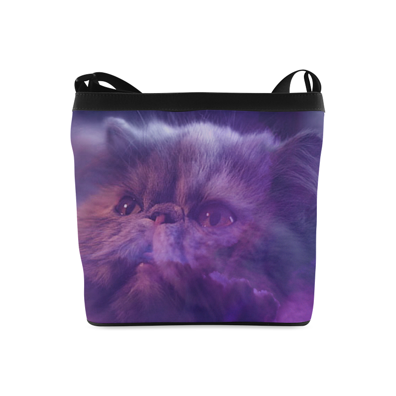 Purple Cat Crossbody Bags (Model 1613)