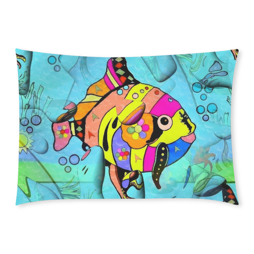 Lovely Fish by Nico Bielow Custom Rectangle Pillow Case 20x30 (One Side)