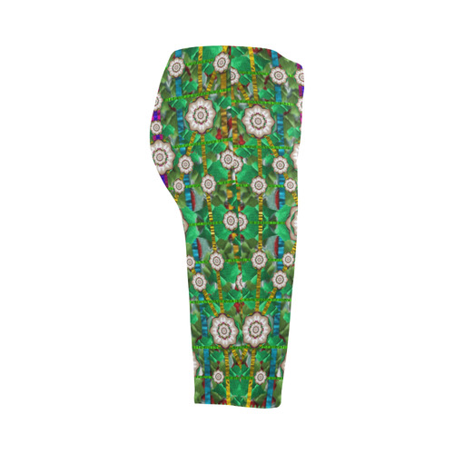 pearl flowers in the glowing forest Hestia Cropped Leggings (Model L03)