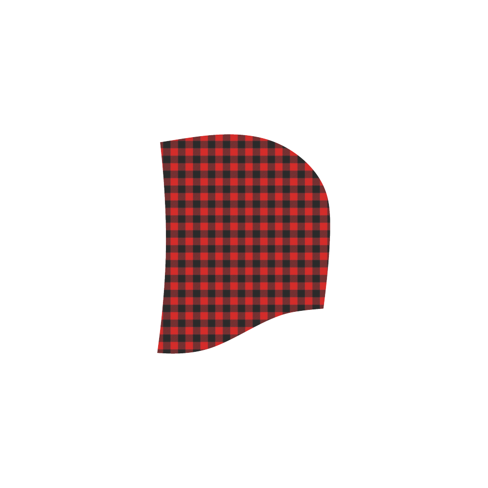 LUMBERJACK Squares Fabric - red black All Over Print Sleeveless Hoodie for Women (Model H15)